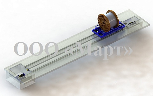 M.T.010 Cable drums transportation trolley with rope drive