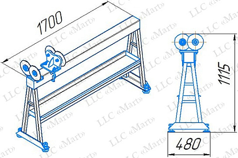 M.ST.057 GS static rotor balancing bench