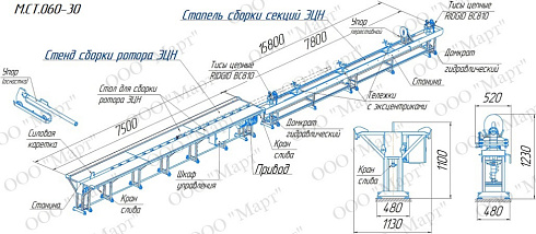 М.СТ.060 Линия сборки секций ЭЦН 