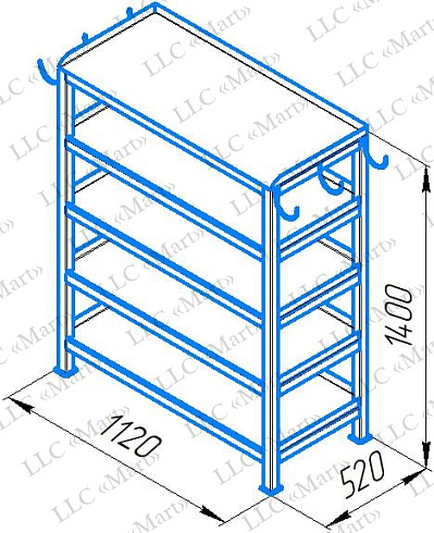 M.STL.025 Storage rack for accessories, mats and sleeves