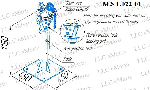 M.ST.022 Protector disassembly and assembly bench