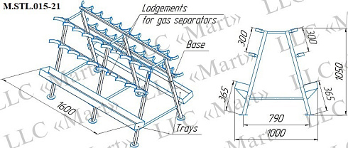 M.STL.015 Storage rack for gas separators and intake sections