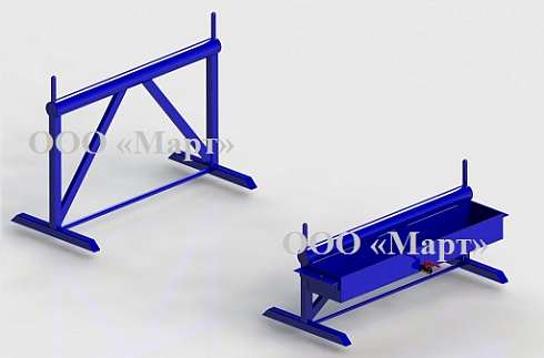 M.STL.012 P-shaped inclined rack with oil collector